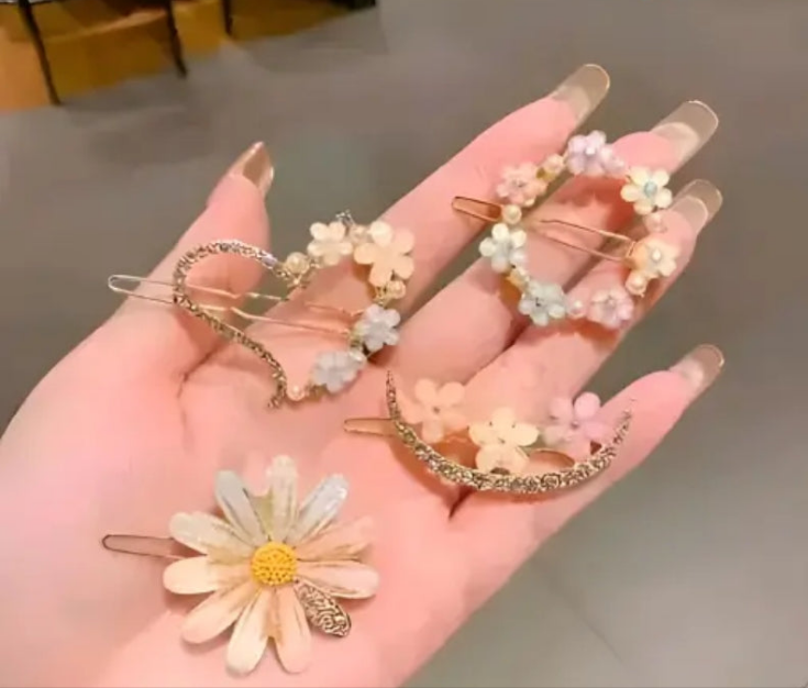 Floral fusion hair pin Korean fancy
