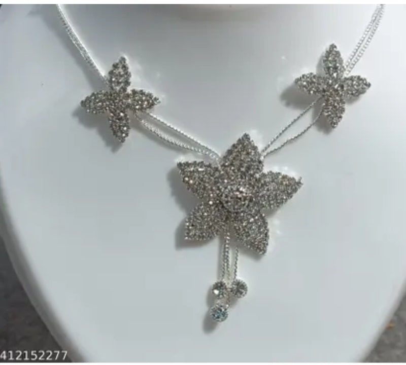 TIGENECY women nakelac jewellery white set with earring