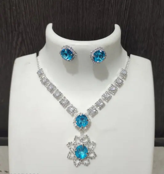 Floral fusion blue 🔥 necklace