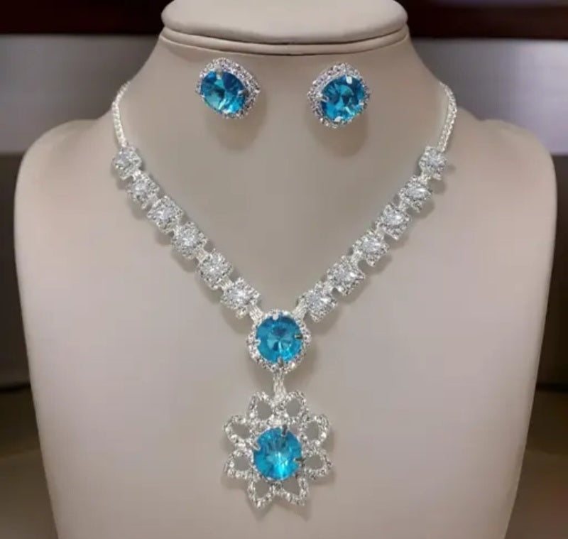 Floral fusion blue 🔥 necklace