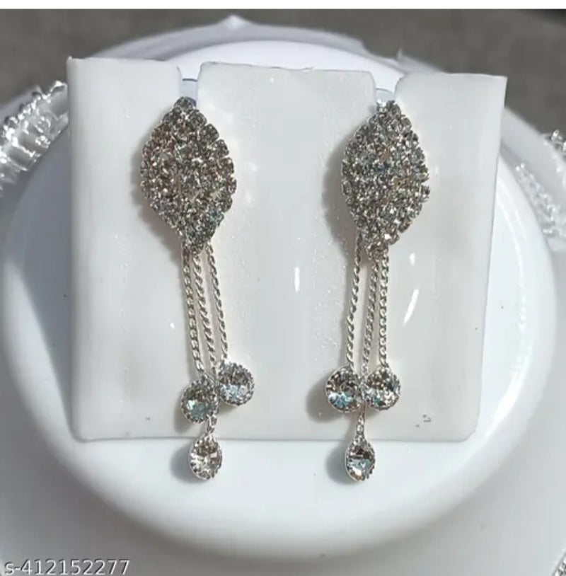 TIGENECY women nakelac jewellery white set with earring