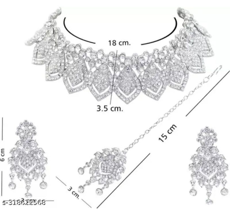 Floral fusion alloy jewellery set